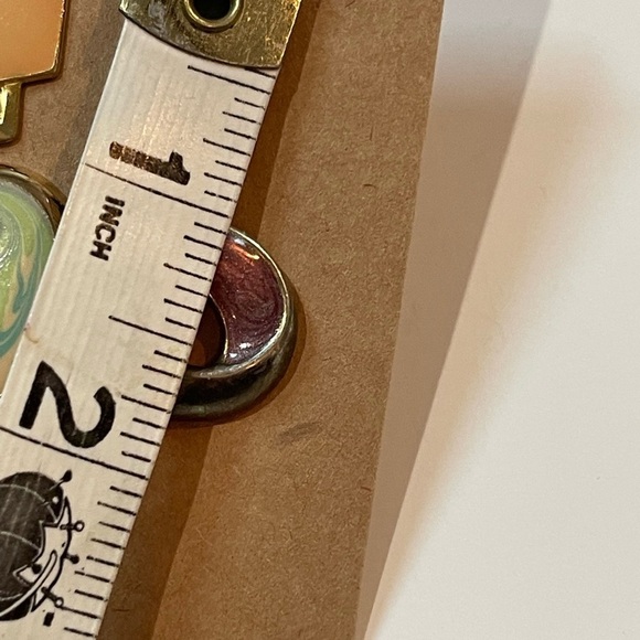 Vintage Mismatched  Enamel Beaded Earrings - Picture 7 of 7